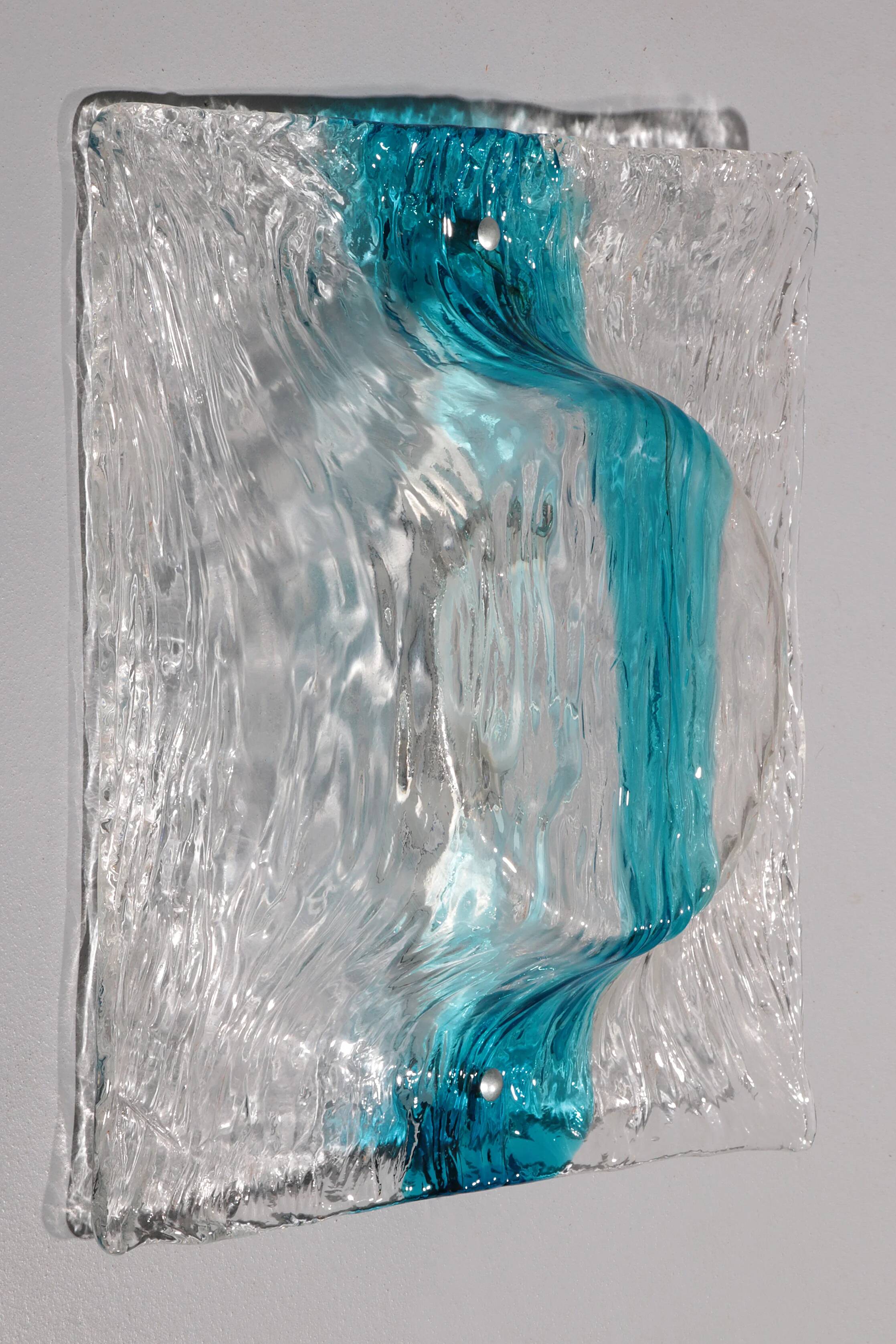 Murano flush mount sconce by Toni Zuccheri for Venini, 5 pieces