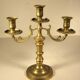 Three-light candlestick in gilded bronze