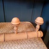 Coat rack with 5 turned wooden hooks from the 30s