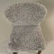 Danish beside chair in grey sheep skin  1940s