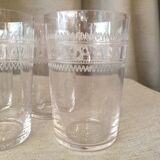 Suite of 5 glasses in crystal a cooked wine of the years 1930