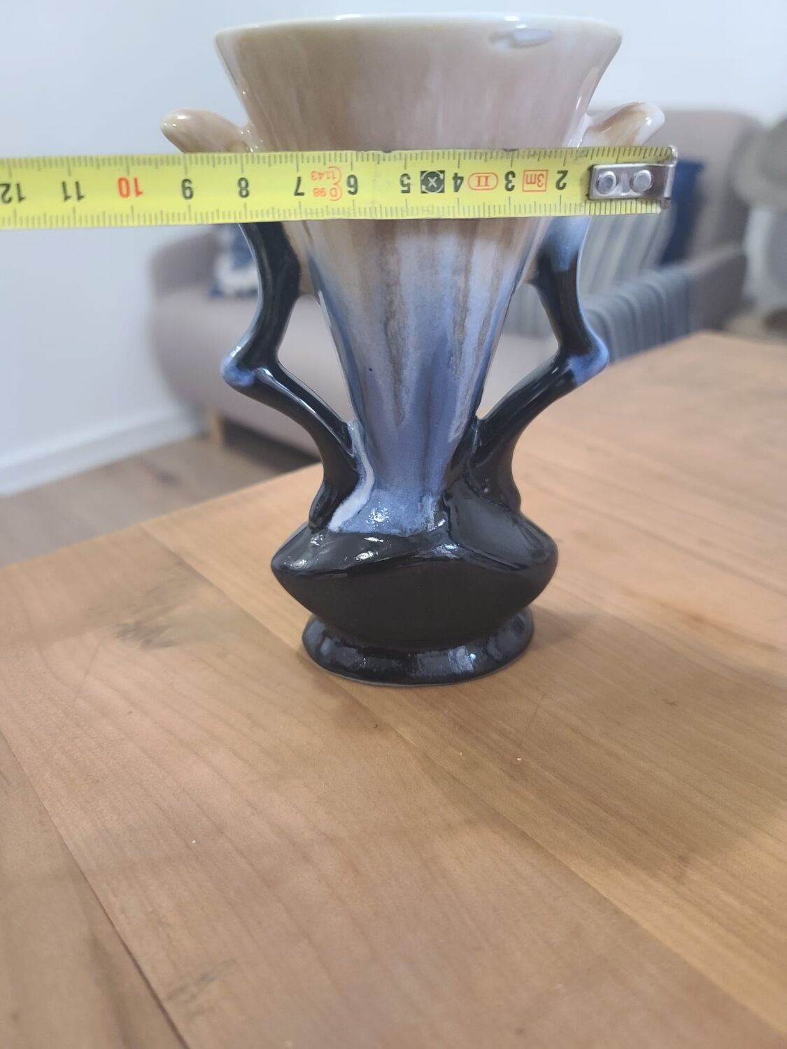 Vase soliflore grès flammé du Morvan petit-massé 58