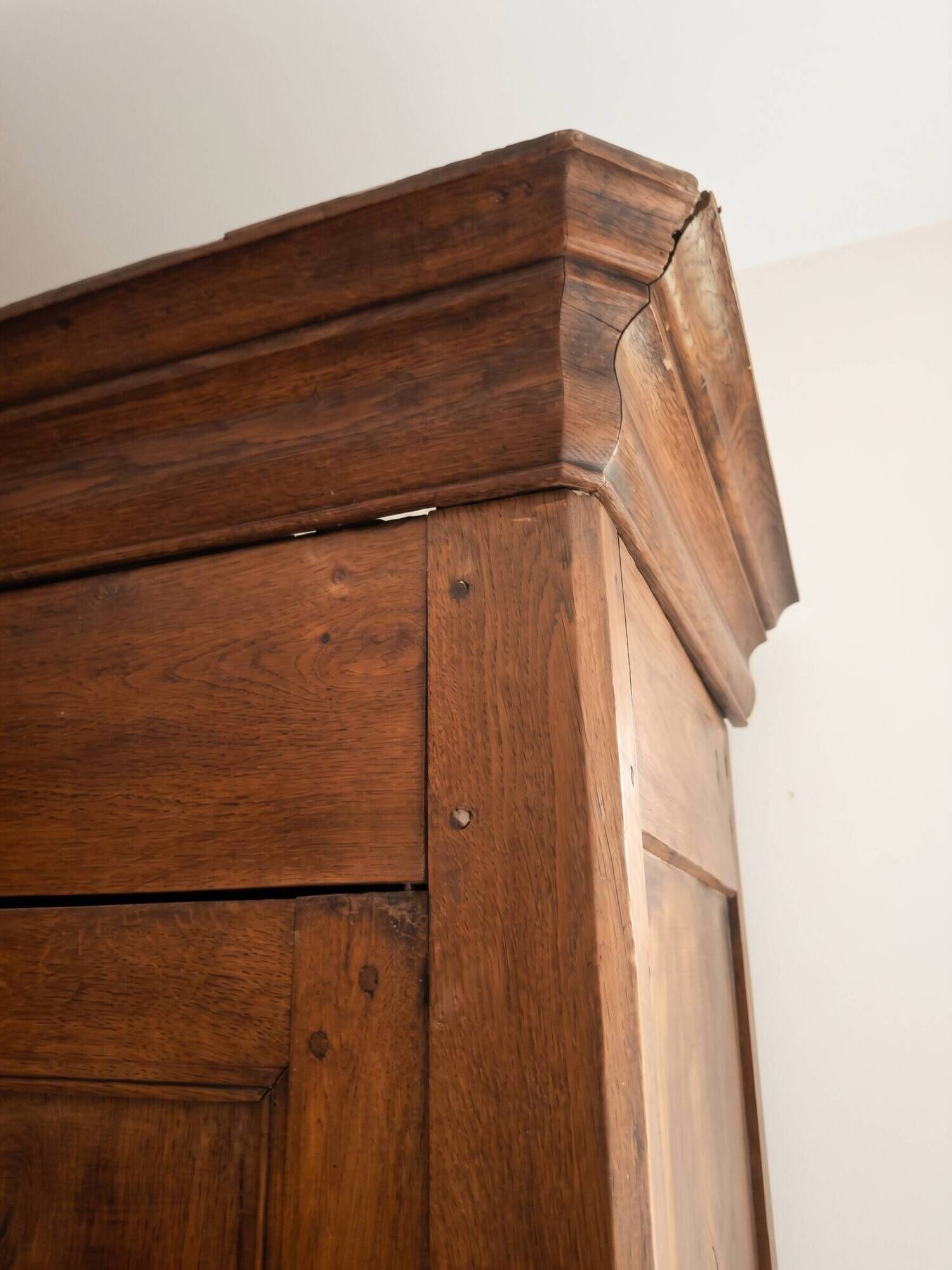 Antique solid walnut wardrobe