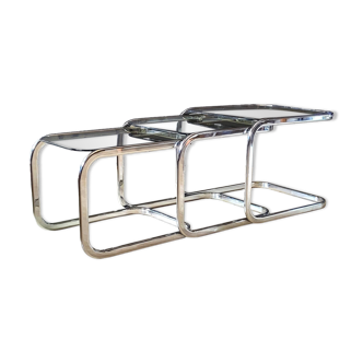3 Table Chrome Design 70s'
