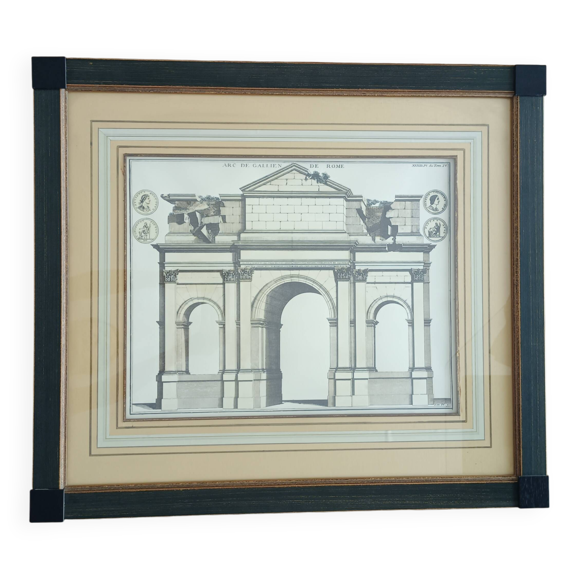 Drawing of the Arc de Triomphe of Gallien, Rome 57x65x2 cm