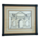 Drawing of the Arc de Triomphe of Gallien, Rome 57x65x2 cm