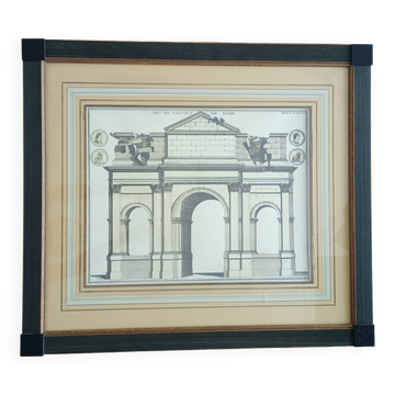 Drawing of the Arc de Triomphe of Gallien, Rome 57x65x2 cm