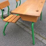 vintage school desk bench