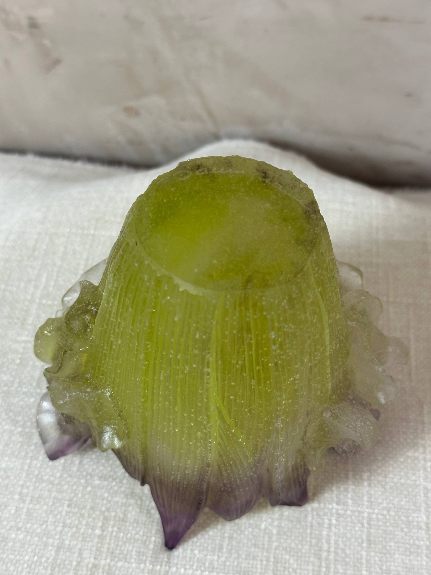 Daum glass paste vase