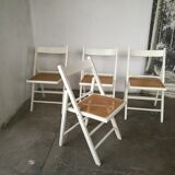 Set of 4 folding chairs, can.