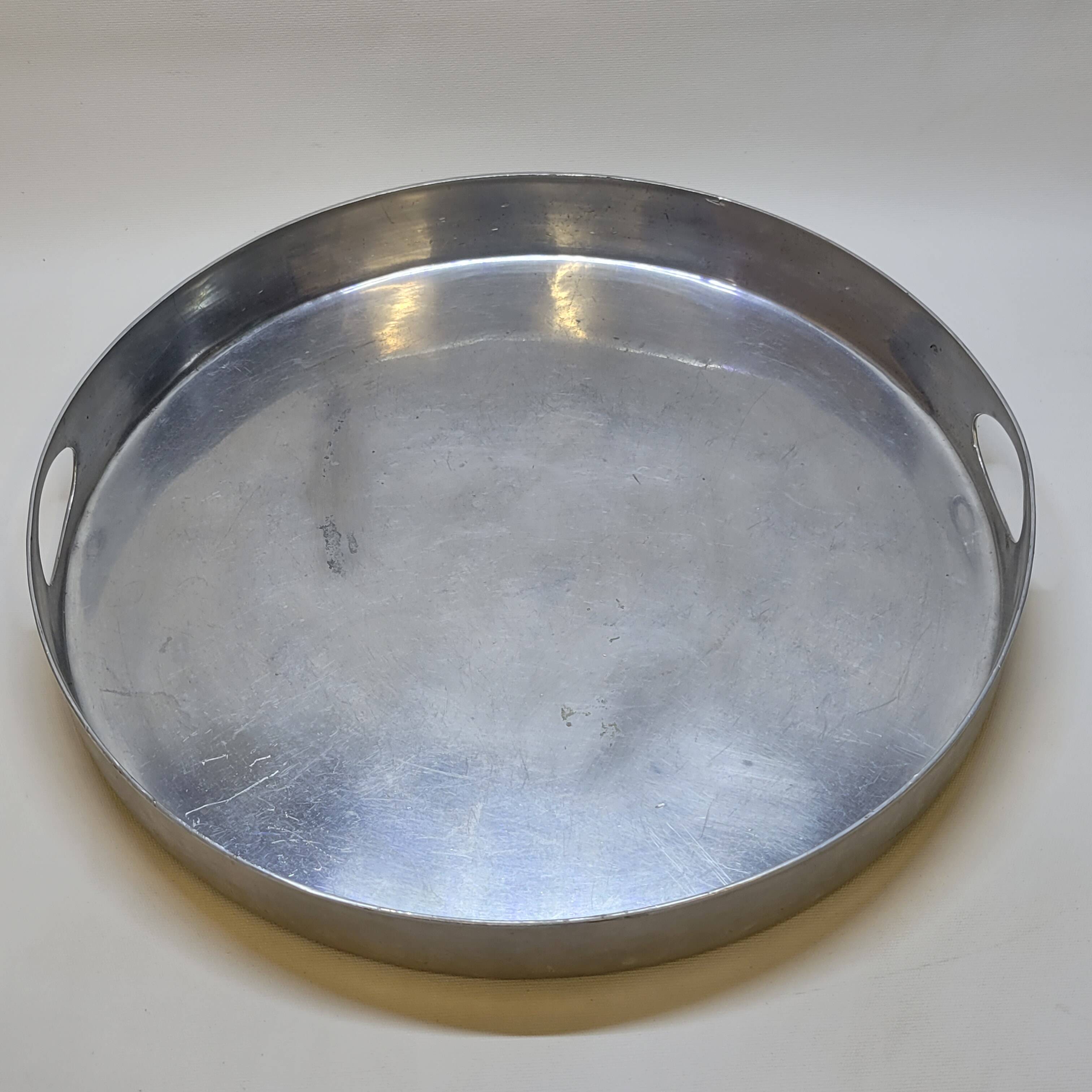 Large Vintage Aluminum Serving Tray