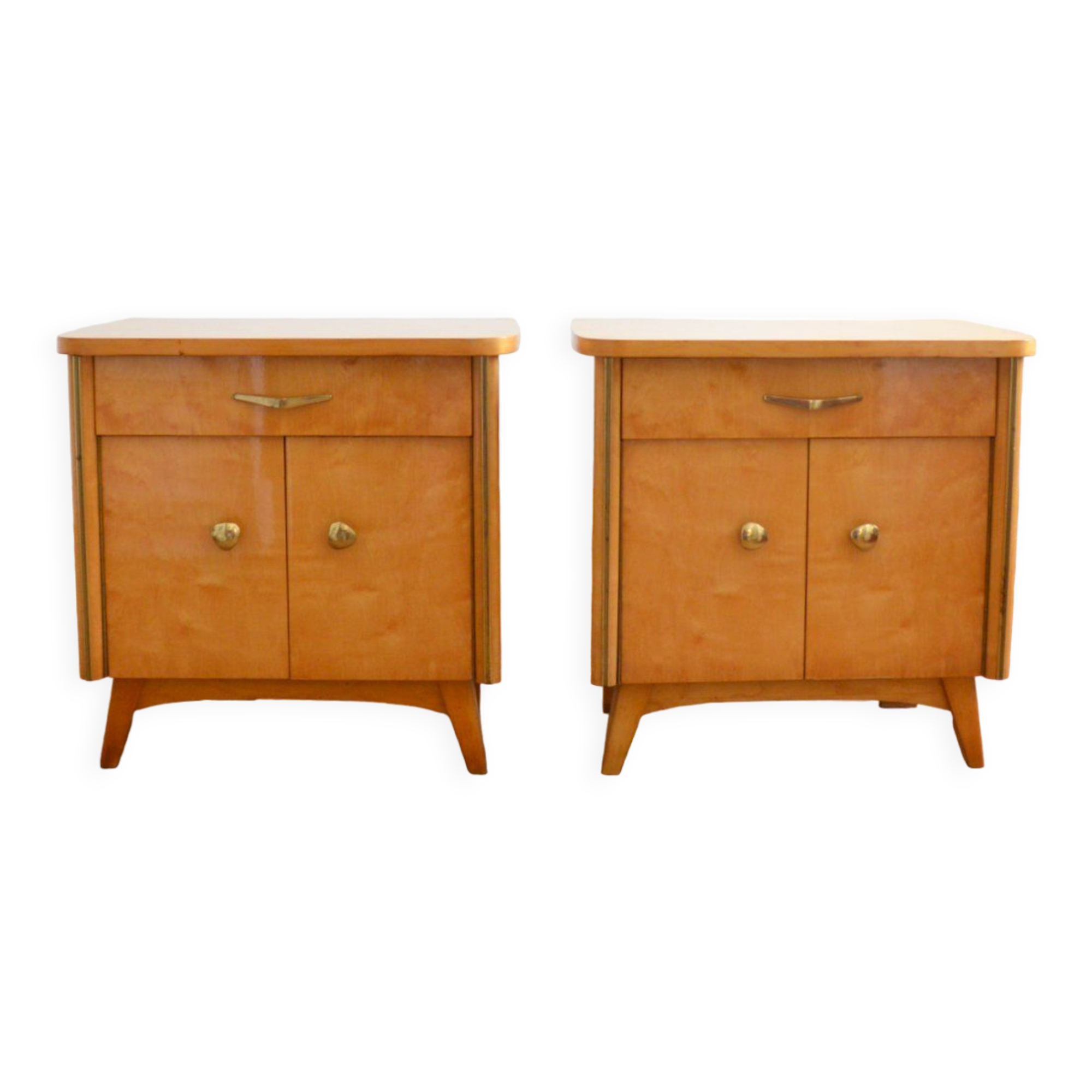 Pair of vintage bedside tables 1950s