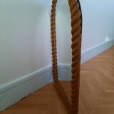 60s rope mirror attributed 38x64cm
