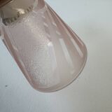 Vintage Art Deco pink glass wall light