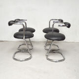4 chaises Cobra par Giotto Stoppino, 1960