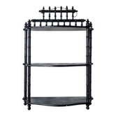 Petite étagère murale en bois noire 3 étages