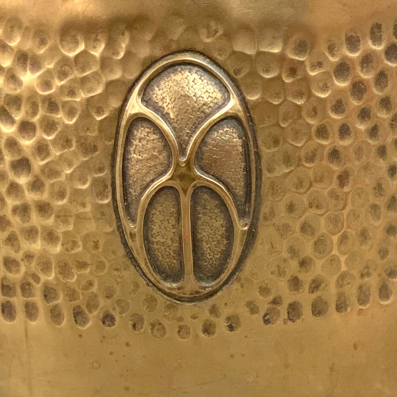 Art Deco lamp on vase - brass