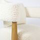 Pair of “bean” shaped armchairs, in blond beech. Contemporary work.