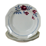 Four hollow plates 1930-1940 - Plates stamped Céranord St-Amand