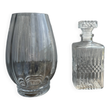 Whiskey decanter frieze diamond tips H23