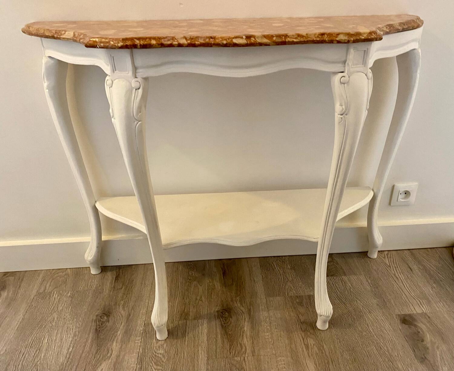 Wood and marble console