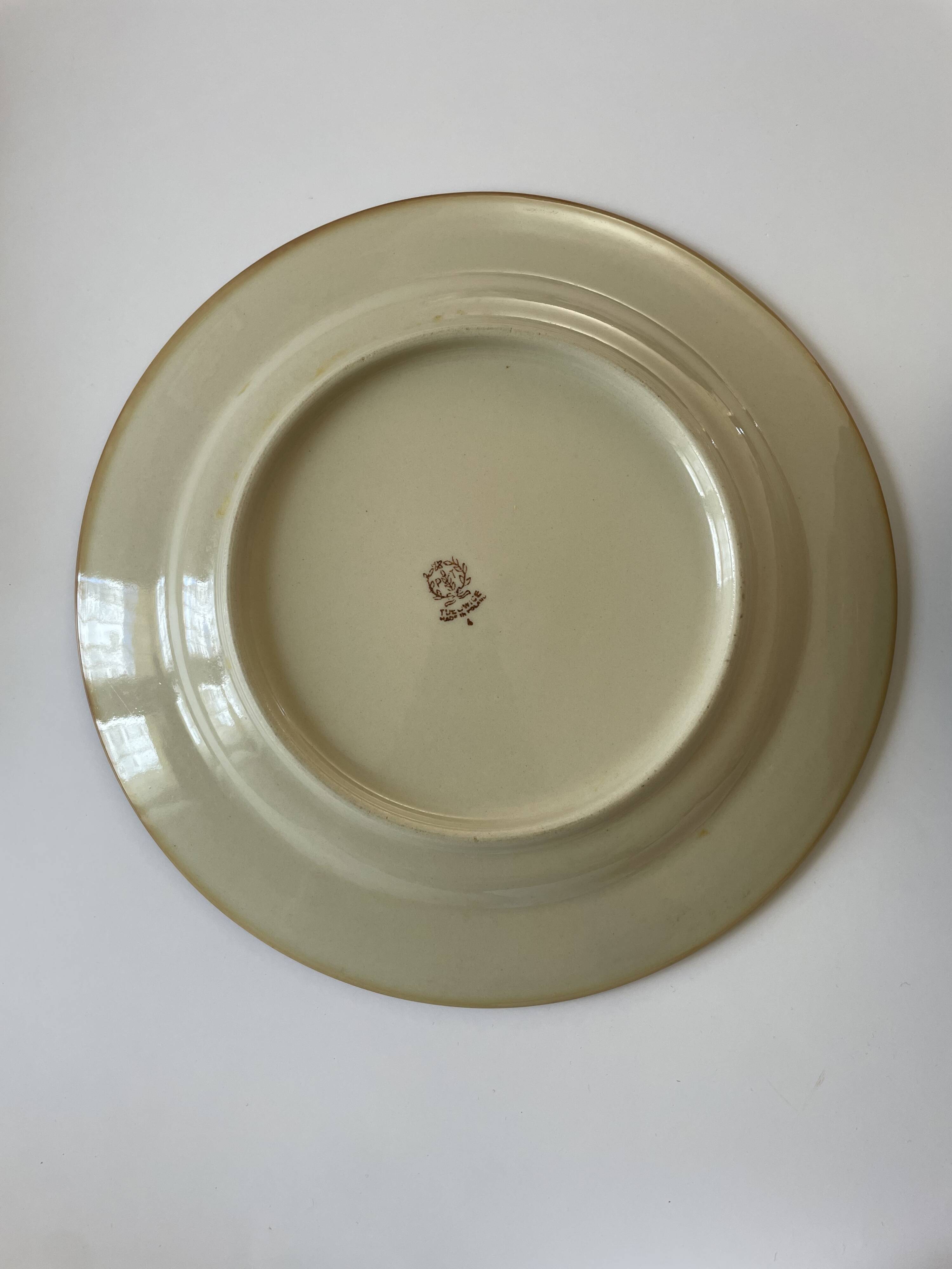 Stoneware plate Tulowice PT Poland 1970