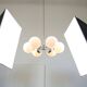 Space-age Italian Sputnik Chrome & Opaline Chandelier, 1970s