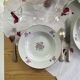6 antique Sarreguemines earthenware soup plates, Cibon Nice pattern