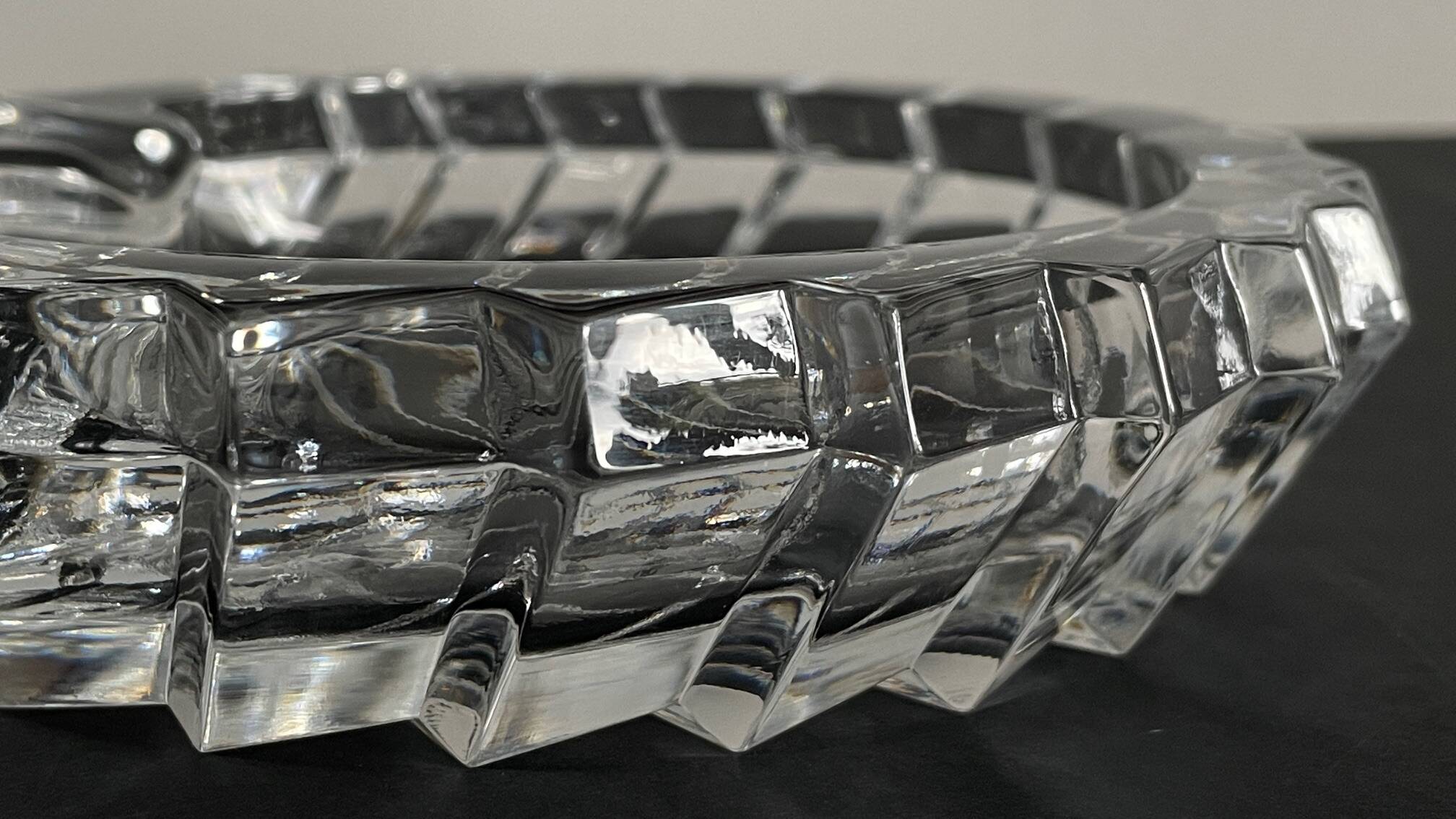 Vintage Crystal Ashtray in Seashell Shape