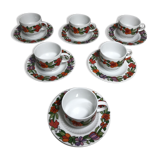 Serie 6 tasses anciennes Kaiser vintage