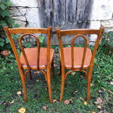 Varnished bistro chairs
