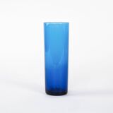 Set of cobalt glasses, Italian design, 1970s, manufactured in Italy