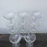 12 coupes en verre
