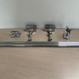 Chromed metal bathroom set