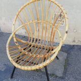 Vintage rattan armchair