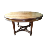 Table de milieu ovale en acajou massif  d'époque Directoire, Empire