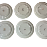 Lot de 6 assiettes plates «l'amandinoise » modèle  coopelia