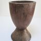 solid wood vase carved brutalist vintage