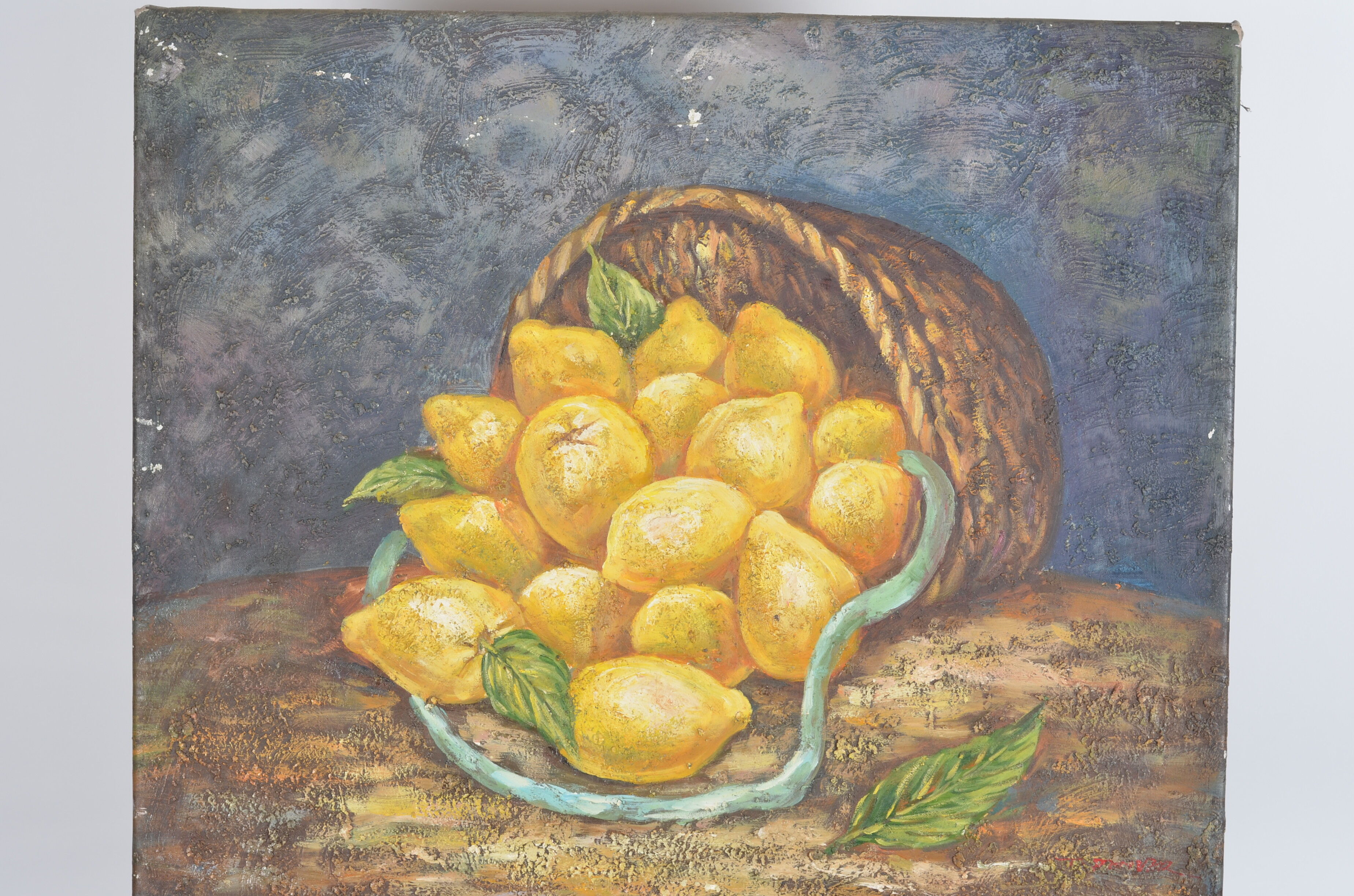 Nature morte panier de citrons