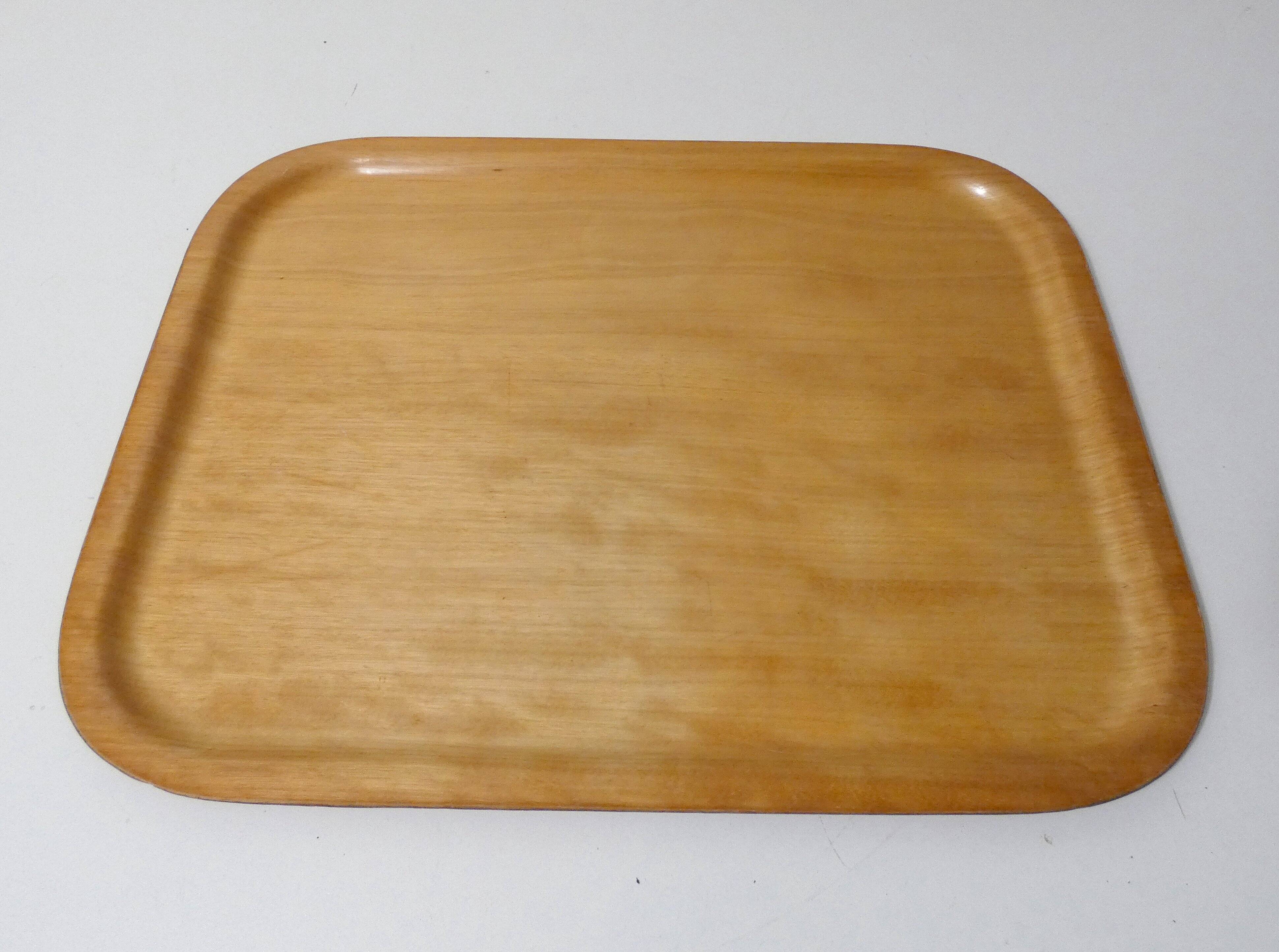 vintage wooden PLATEX plateau