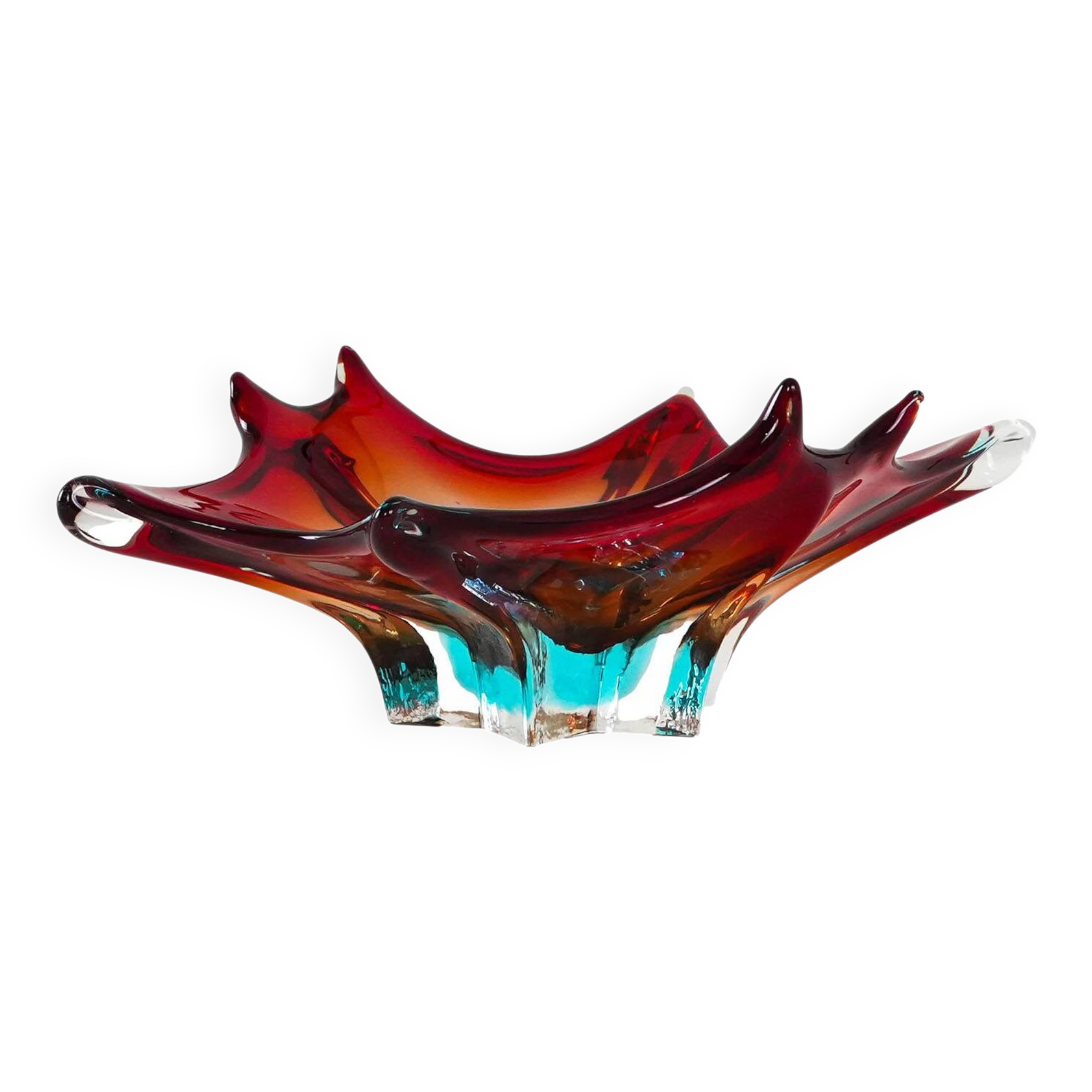 Platter, Murano glass, Italian design, 1970s, production: Italy