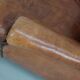 Vintage Dutch cognac coloured leather club chair, with footstool