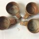 Raw sandstone cups