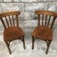 Pair of bistro chairs troquet Parisien in curved wood 1950