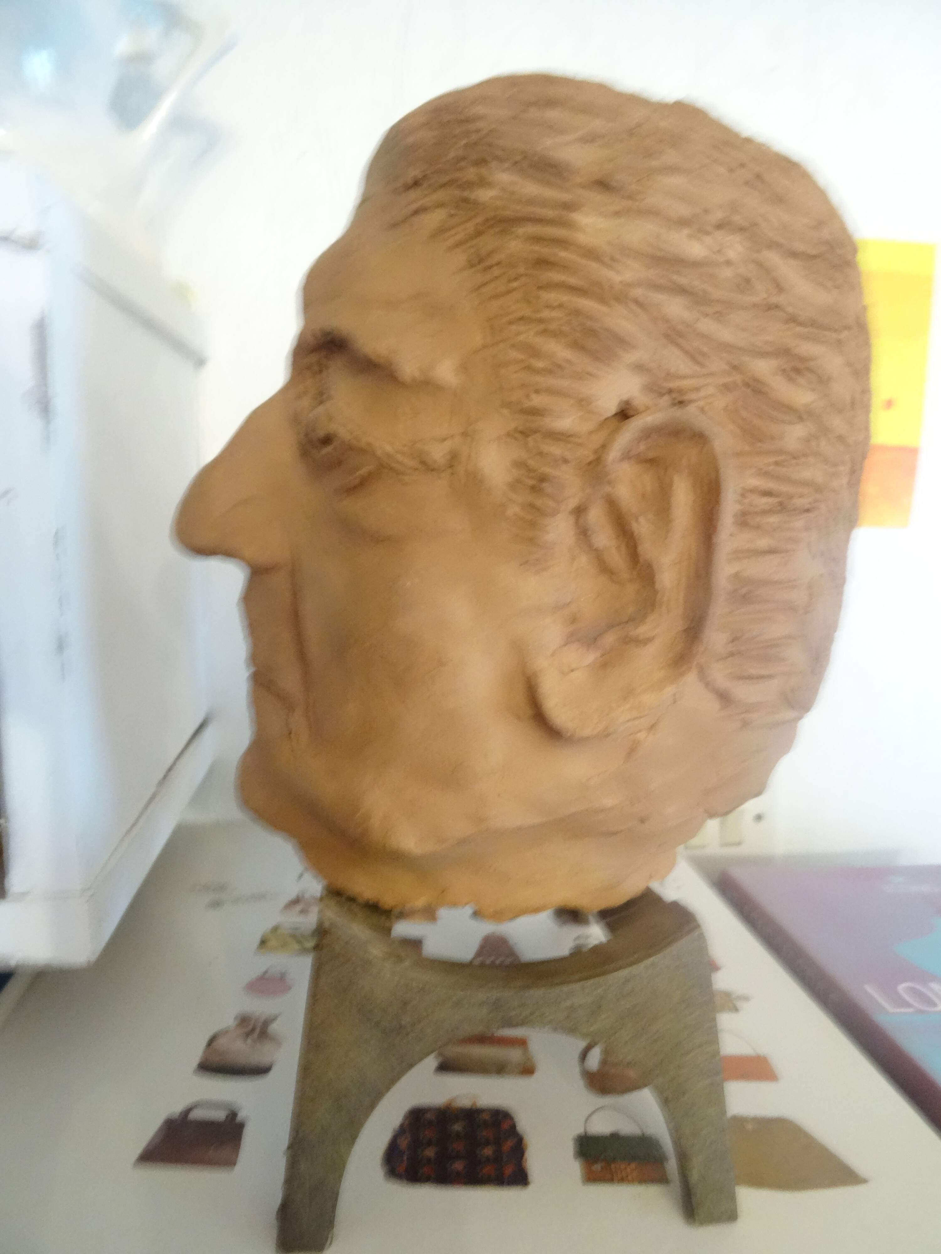 Terracotta bust of Jean Gabin