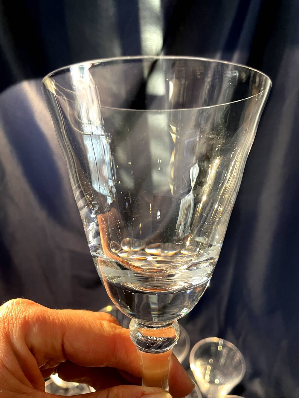 Set of 12 Portieux crystal red wine glasses slim shape