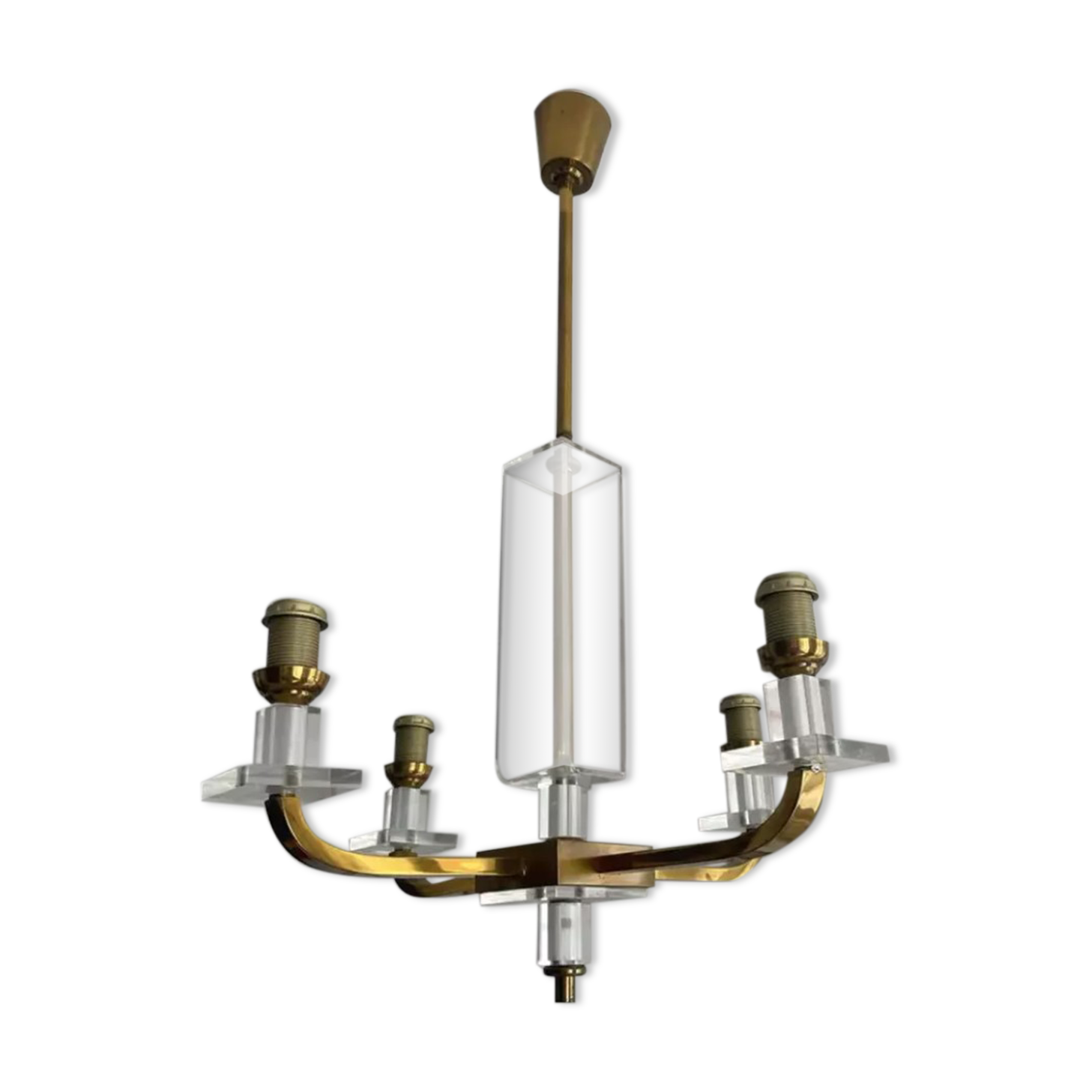 Chandelier in brass France 1970