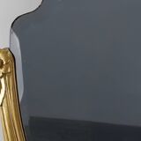 Oval Art Deco carved Gilt Wooden Mirror, France ca. 1920