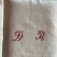 Monogrammed linen table runner