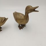 Pair of brass ducks